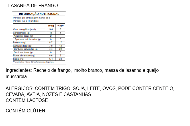 lasanha de frango